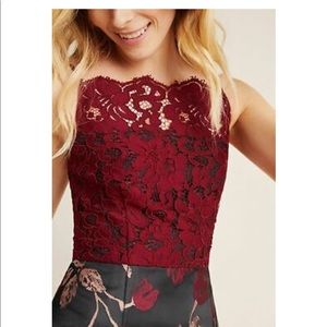Anthropologie Jacquard Lace Mini Dress by Hutch